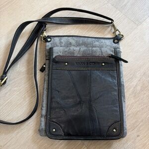 Vaan & Co Vela Grey Crossbody Bag Purse MSRP $45 Black Adjustable Compartments